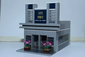 Tops Diner Restaurant Modular City Custom MOC Model Compatible with LEGO® bricks - Picture 1 of 8
