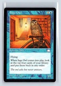 (2x) SAGE OWL – MTG Magic the Gathering Card – Weatherlight – Common - Picture 1 of 6