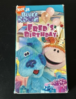 Blue's Clues Blue's Room Fred's Birthday VHS Tape 2006 Nick Jr. Rare Tested - Image 1 of 4