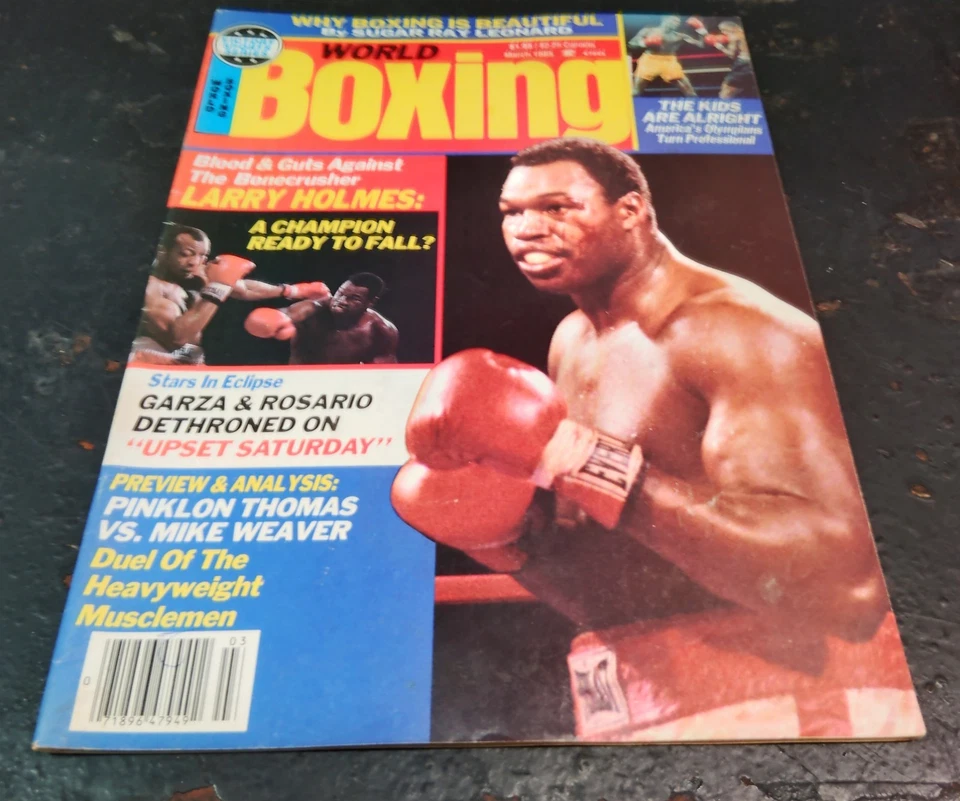 VINTAGE World Boxing Magazine March 1985 Larry Holmes THE BONECRUSHER  - Image 1 of 1