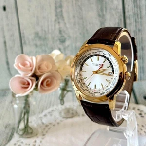 [EXC+4] BURBERRY World Time Quartz 6117-H28518 Gold 36mm Herrenuhr von Citizen - Bild 1 von 4