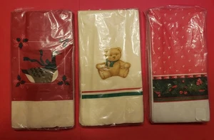 Vintage Hallmark/GFG Weihnachten Papier Gästetücher Menge 3 ungeöffnet 12/Packung Neu aus altem Lagerbestand - Bild 1 von 2