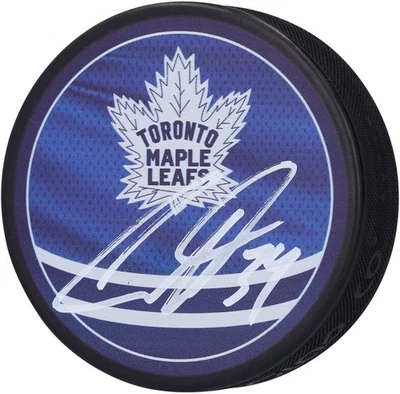 Auston Matthews Toronto Maple Leafs Signed 2022-23 Reverse Retro Hockey Puck - Image 1 of 3