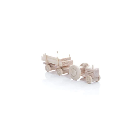Juguete de Madera Tractor Con Natural Alxanxp 3 ,5x7, 5x3cm Nuevo Coche Caballos - Imagen 1 de 2
