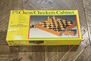 Pavilion Chess Checkers Cabinet 1992 Complete  - Picture 1 of 10