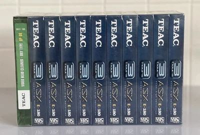 10 Pack Teac Super High Definition E-180 VHS Blank Tapes Brand New Sealed 6 Hour - Image 1 of 4