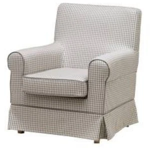IKEA EKTORP JENNYLUND Bezug für Sessel, Sagmyra grau, kariert, 80168769, ohne Karton - Bild 1 von 5