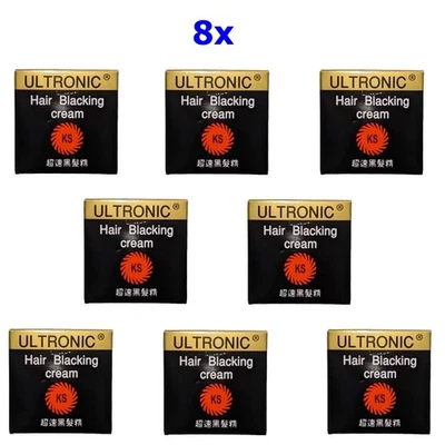 8x Natural Ultronic Hair Cream Dark Black Grey Restoria Cream Men Women - Image 1 of 4