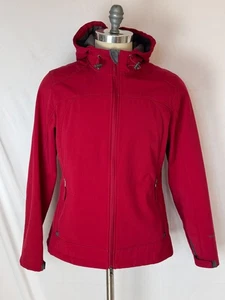 Chaqueta forrada de vellón con capucha roja SoftShell REI Free Country para mujer grande de piel sintética - Imagen 1 de 15