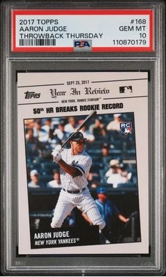 2017 Topps TBT AARON JUDGE RC PSA 10 Throwback Thursday Rookie Record 50HR /453 - Image 1 of 2