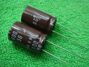 10 NIPPON 400v 56uf Radial Electrolytic Capacitor 16x25 - Picture 1 of 1