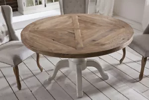 Esstisch Tisch Esszimmertisch rund rundertisch Shabby Chic Möbel Rustikal neu - Bild 1 von 1