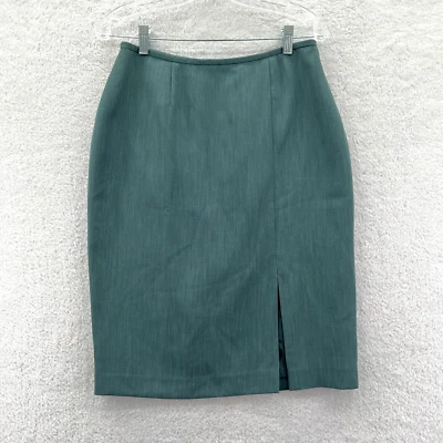 Falda lápiz vintage para mujer 10 verde 28x24 traje midi cremallera poliéster negocios Foto 1 de 4