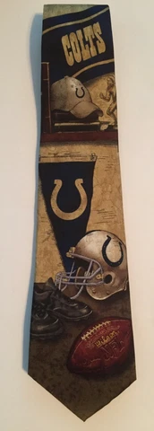 Indianapolis Colts 100% Silk Necktie Tie - Nostalgia 2 Design Cover