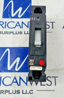 Interruptor THED General Electric THED113020 20A 277Vac 125VDC 1P 65KA@277 Foto 1 de 4