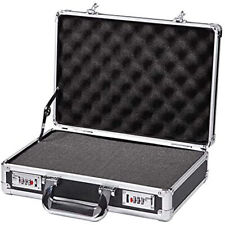 Hard Mens Carrying Case Aluminum Flight Cases Portable Tool Box with Foam Insert