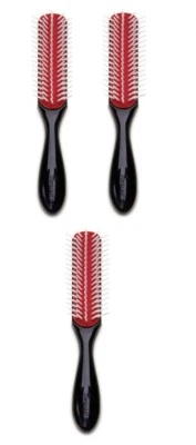 Cepillo de pelo Denman D14 clásico de 5 filas - negro - paquete de 3 Foto 1 de 2