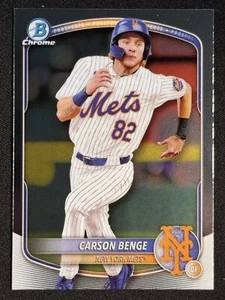 2025 Bowman Chrome Carson Benge #BCP-108 - New York Mets - Picture 1 of 2