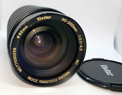 Vivitar 35-200mm F/3.0-4.5 Macro Focusing Zoom Lens For Contax/Yashica Fair Cond - Image 1 of 4