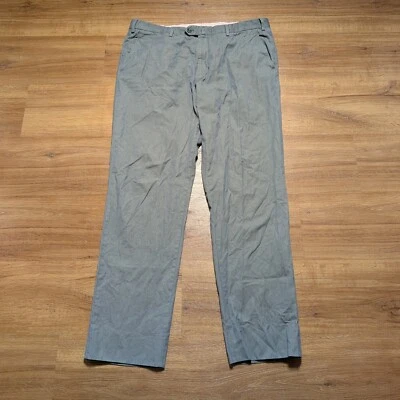 Pantalones de vestir Loro Piana para hombre talla 54 algodón frente plano pierna recta 38x31 Foto 1 de 4