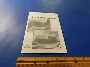 Food Dehydrator Instructions Pamphlet / Booklet - Bild 1 von 3