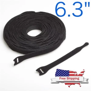 6 Pack 6.5" Durable High Quality Thin Ties Cable Cord Organizer Hook & Loop US - Picture 1 of 2