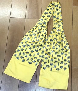Bufanda HERMES Ascot Corbata Patrón Hipódromo 100% Seda Francia Amarillo #m4771 - Imagen 1 de 8