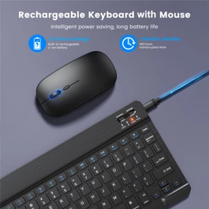Tastatur Funk Maus Wireless Kabellos Tastatur Bluetooth Computer Layout Deutsch - Bild 1 von 20
