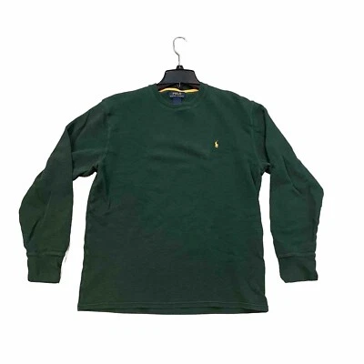 Camisa térmica Polo Ralph Lauren tejida con gofre para hombre XL dorada logotipo de pony cuello redondo Foto 1 de 4