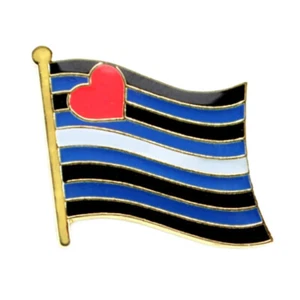 LEATHER PRIDE FLAG LAPEL PIN 0.5" Hat Tie Tack Badge LGBT Gay Queer Culture BDSM - Picture 1 of 4