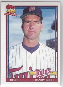 M) 1991 Topps Baseball Trading Card - Randy Bush #124 - Picture 1 of 2