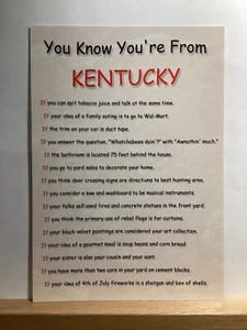 You Know You’re from Kentucky IF: - Vintage Postcard - Picture 1 of 3