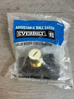 Everbilt Adjustable Ball Catch Oil Rubbed Bronze Finish Solid Brass 879 923 - Image 1 of 3