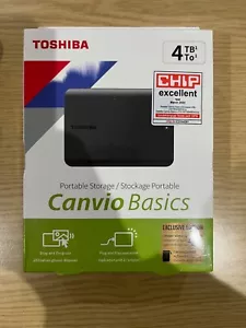 Toshiba 4tb Canvio Basics portable hard drive Brand New Sealed - Picture 1 of 3