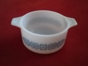 SCHOTT&GEN Jena Jenaer Glas Suppentasse Schüssel Motiv blaue Ranken 70er Vintage - Bild 1 von 4