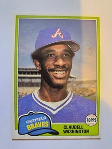 Claudell Washington 1981 Topps negociado #854 casi nuevo - Imagen 1 de 1