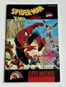 Authentic Super Nintendo SNES Instruction Manual Spiderman X-Men Arcades Revenge - Picture 1 of 1