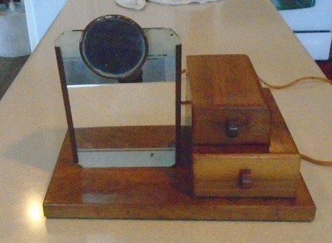 Art Deco Dresser Shaving Mirror with drawers    1930's Cover
