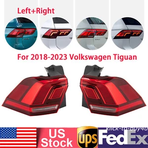 Left & Right Outer Tail Light Set for 2018-2023 Volkswagen Tiguan Halogen Lamps - Picture 1 of 23