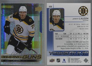 2018-19 Upper Deck Young Guns Speckled Rainbow Foil Jeremy Lauzon #456 Rookie RC