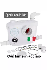 SANITRIT TRITURATORE MACERATORE WC SANITARIO LAVANDINO DOCCIA VASCA CON LAME - Foto 1 di 21