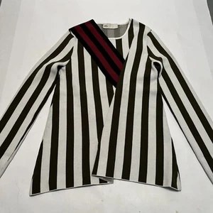 Tory Burch Women’s Striped Long Sleeve Sweater Made in Portugal - Picture 1 of 17