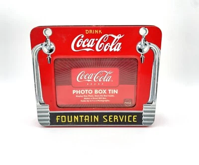 Vintage Coca-Cola Photo Box Tin - Fountain Service Collector’s Coke Storage Tin - Image 1 of 4