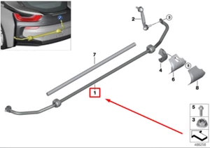 BMW i8 I12 Rear Axle Stabilizer 6858511 33506858511 NEW GENUINE - Picture 1 of 2