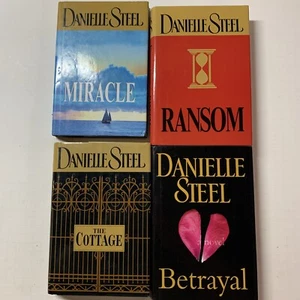 lot of 4 Danielle Steel novels Hardcover Miracle, Ransom, The Cottage & Betrayal - Picture 1 of 7