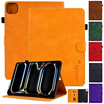 For iPad 10/9/8/7/6th Air 4 5 6 Pro 11 2024 Smart Flip Stand Leather Case Cover - Image 1 of 4