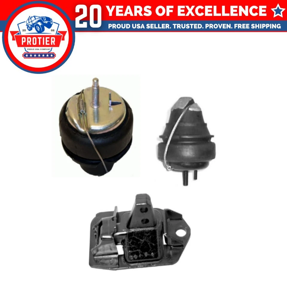 Engine Motor & Trans Mount 3PCS Set for 1996-1997 Volvo 850 2.3L / 2.4L - Image 1 of 4