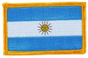 Toppe Toppa PATCH ARGENTINA 7x4,5cm Bandiera banderina ricamata termoadesivo - Imagen 1 de 1