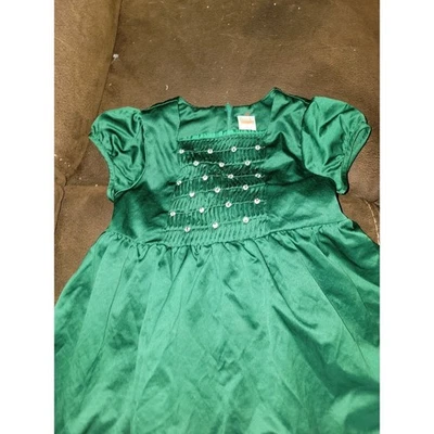Vestido Gymboree Preciado Tradiciones Vacaciones Navidad Verde Forrado Talla 9 Foto 1 de 4