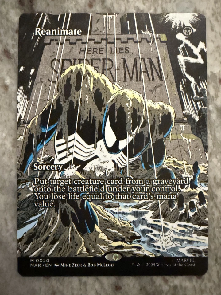 Spider-Man MTG Magic The Gathering Mar Eternal-Legal Borderless Reanimate Mythic - Image 1 of 1